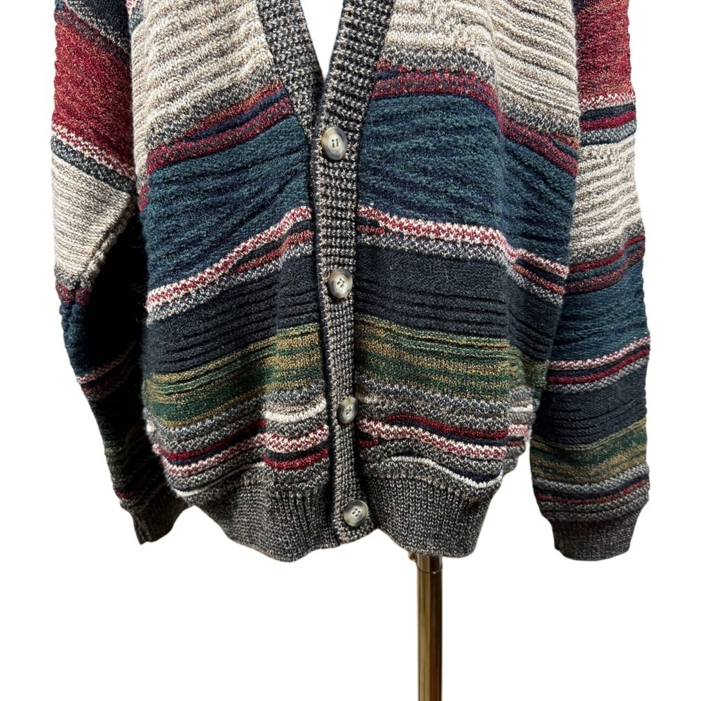 Protege Collection Striped Hiking Knit Cardigan Large - Picture 3 of 12